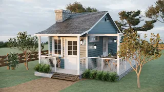 (220sqft ) Cozy Tiny Cabin Design 3 x 6 m ( 11 x 20 Ft )