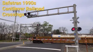 Railroad Crossings With A 1990s Safetran Cantilever
