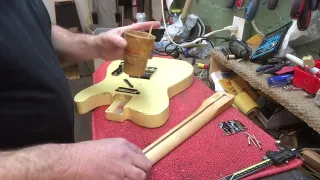 How to check a guitar neck angle before installing and stringing