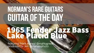 Norman's Rare Guitars - Guitar of the Day: 1965 Fender Jazz Bass Lake Placid Blue