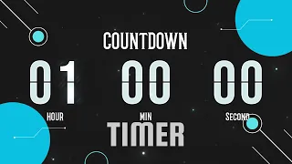 60 Minute Timer 1 Hour Countdown. Flip Clock with Simple Beeps