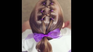 How to: Elastics Tied into a Ponytail Tutorial - This accent makes this little girl Hairstyle pop!