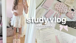 study vlog🍥 : exam week preparation, realistic school days in my life