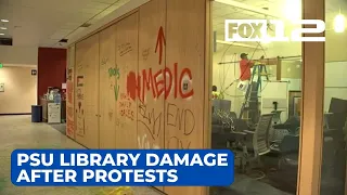 Inside look at PSU library damage after pro-Palestine protests