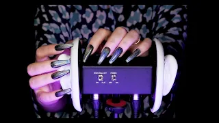 🎧ASMR 3Dio Scratching and Tapping with Long Nails / NO TALKING