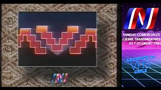 Tandas Comerciales + Cierre Transmisiones TVN - 02 y 03 Enero 1985