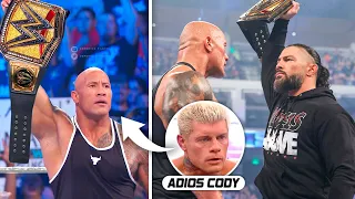 THE ROCK CAMPEON CONTRA ROMAN REIGNS EN WRESTLEMANIA 40 😭 ADIOS CODY RHODES 💔 FINAL DE LA HISTORIA