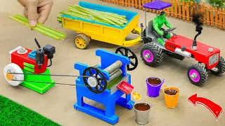 Diy tractor making mini sugarcane press machine | diy concrete bridge | @KeepVilla | @Sunfarming