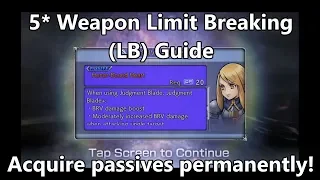 [DFFOO/Global] 5* Weapon Limit Breaking Guide