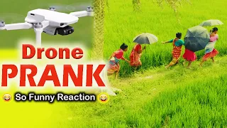Villagers funny reaction | Drone Prank | #ROY2JOY | R2J | # Vlog -9