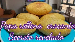 Papa rellena crocante,  secreto revelado - sin harina ni huevo batido.