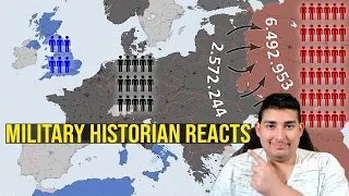 Military Historian Reacts - World War II Every Day with Army Sizes