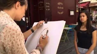 Drawing in Montmartre, Paris