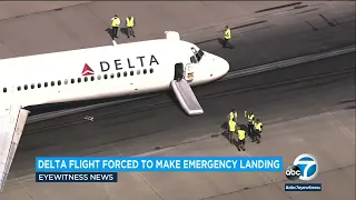 Delta airplane lands in Charlotte without properly working front landing gear