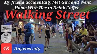 Crowded Night in Angeles Walking Street.My friend accidentally Met💃and Went Home With Her to Drink ☕