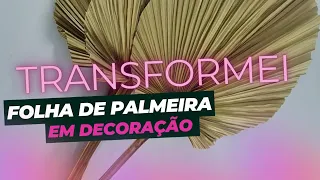 Como transformei folha de palmeira latania em um lindo jarro|  | faça você mesmo