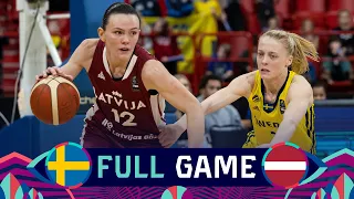 Sweden v Latvia | Full Basketball Game | FIBA Women's EuroBasket 2023 Qualifiers
