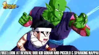 FIRST LOOK AT REVIVAL DUO GOHAN AND PICCOLO & SPARKING NAPPA! Dragon Ball Legends Info!