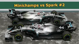 Minichamps vs Spark - Lewis Hamilton - Mercedes W10 2019 - 1:18 Model cars review