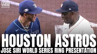 Dusty Baker & Astros Present Jose Siri With Houston Astros 2022 World Series Championship Ring