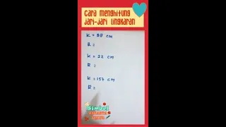 Cara Menentukan Jari jari Lingkaran Jika Diketahui Kelilingnya #Shorts