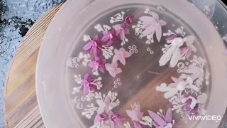 How to make jelly flower with needle. 3D果冻花. 3D Galaretce.