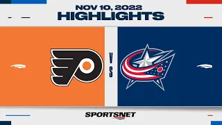NHL Highlights | Flyers vs. Blue Jackets - November 10, 2022