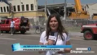 Italy earthquake: TV reporter caught out by aftershock on live TV