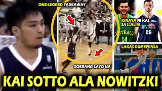 Kai Sotto ala Nowitzki. NBA level offense one legged fadeaway. Player ng Boomers kinaya sa ilalim.