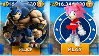 Sonic Dash - Omega Sonic VS Lego Amy _ Movie Sonic vs All Bosses Zazz Eggman