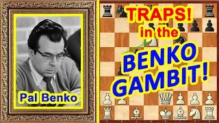 Chess TRAPS and TRICKS! ♔ Benko Gambit opening ♕ Free lessons for beginners!