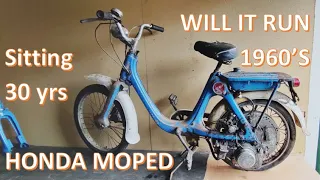 WILL IT RUN - 1960's Honda moped - P50 Little Honda - Sitting for 30 years.