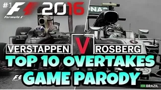 F1 2016 GAME: RECREATING THE TOP 10 OVERTAKES