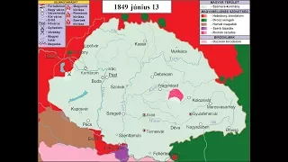 Az 1848-49-es magyar forradalom és szabadságharc (mozgó térkép és információ)