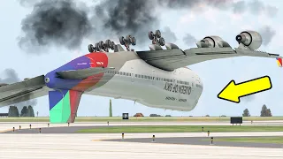 Boeing 747 Inverted Landing Attempt Failure | X-PLANE 11