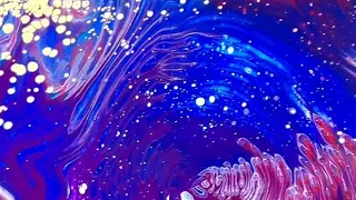 Infinite Galaxy 💫 Playing with Thicker Consistency in a Dirty Cup Straight Pour!  Awesome!