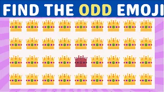 Find The Odd Emoji Out Spot The Difference to Win | Odd One Out Puzzle | 10 Emoji Quizzes