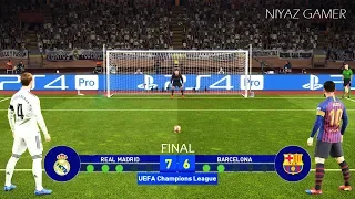 REAL MADRID vs BARCELONA | Final UEFA Champions League - UCL | Penalty Shootout | PES 2019