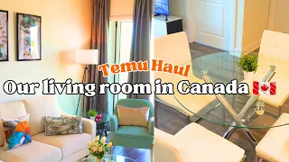living room makeover 2023 of my Canada Apartment ft TEMU Haul | Scandish, Modern & Cozy Aesthetic