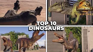 TOP 10 Best Dinosaurs 🦖 Jurassic World Evolution 2 - JWE2