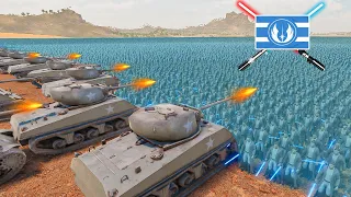 200,000 JEDIS CLASH With 1 MILLION MODERN ARMY | Ultimate Epic Battle Simulator 2 UEBS 2