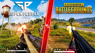 Super People vs PUBG: BATTLEGROUNDS - Direct Comparison! Attention to Detail & Graphics! PC ULTRA 4K