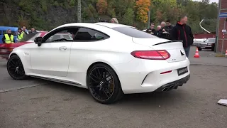 CRAZY TUNED C63S SPITTING FLAMES