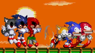 Sonic 2 But You Play As Sonic.EXE Knuckles.EXE & Tails.EXE