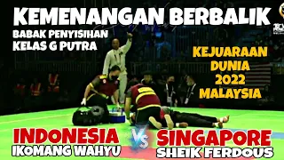 INDONESIA (IKADEK WAHYU) vs SINGAPORE (SHEIK FERDOUS) | CLASS G MALE | WORD CHAMP 2022 MALAYSIA