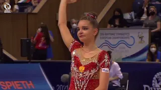 Dina AVERINA (RUS) - 2021 Rhythmic European Champion, ribbon