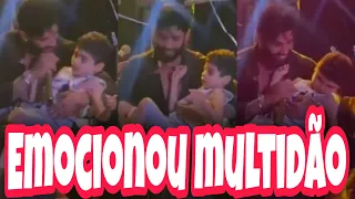 Gusttavo Lima EMOCIONA multidão ao cantar com CRIANÇA especial no colo DURANTE show em GOIÂNIA