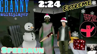 Granny Multiplayer - Speedrun, Extreme with Christmas feeling (2:24), w/ @BadGuyGaming_