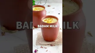 Badam Milk (Indian Saffron Almond Milk) #shorts #short #foodie #shortsfeed  #delicious #viral