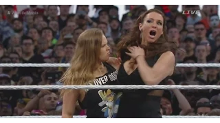 WWE Wrestlemania 31 - Ronda Rousey WWE Debut - Ronda Rousey vs Stephanie McMahon